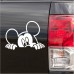 Peeking boy Mouse Funny Car Sticker Graphic Vinyl Cut Decal Gift New Decor White-Window,Bumper,Child,Kids,Micky Present 